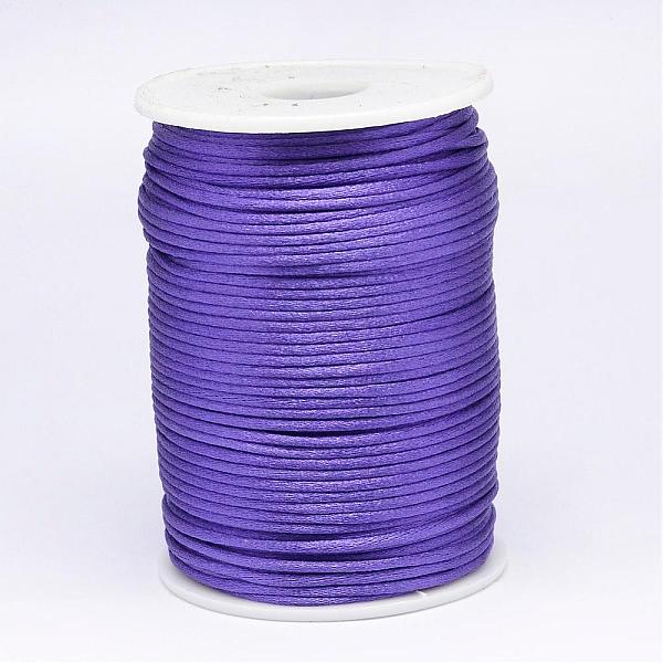 

PandaHall Polyester Cord, Satin Rattail Cord, for Beading Jewelry Making, Chinese Knotting, Medium Purple, 2mm, about 100yards/roll...