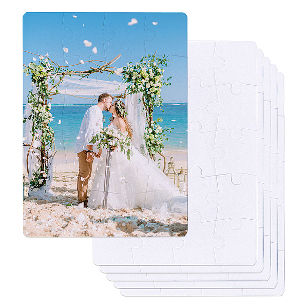 6Pcs Paper Heat Transfer Blank Puzzle for Adult Chrildren