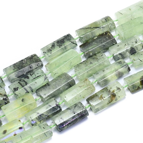 

PandaHall Natural Prehnite Beads Strands, Rectangle, Faceted, 27~29x13~14x6~7mm, Hole: 1.5mm, about 12pcs/Strand, 14.96 inch(38cm) Prehnite...