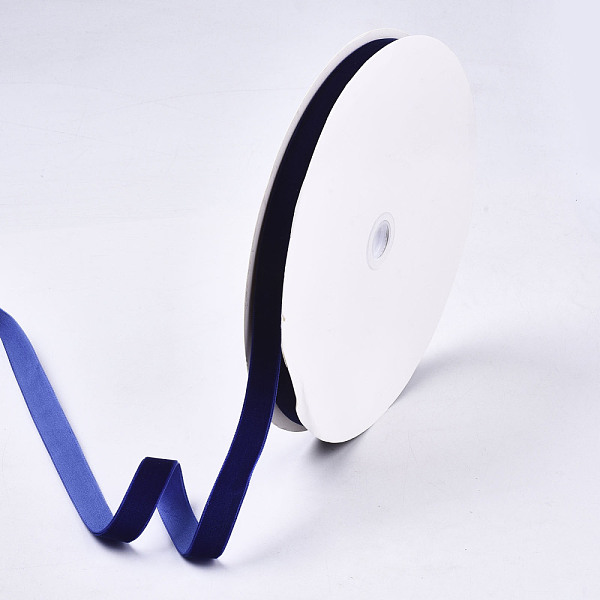 

PandaHall 5/8 inch Single Face Velvet Ribbon, Midnight Blue, 5/8 inch(15.9mm), about 25yards/roll(22.86m/roll) Velvet None Blue