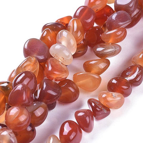 

PandaHall Natural Agate Beads Strands, Dyed & Heated, Tumbled Stone, Nuggets, Orange Red, 3~15x7~15x7~15mm, Hole: 1mm, about 42~44pcs...