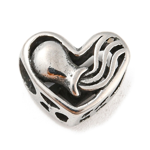 

PandaHall 316 Surgical Stainless Steel Hollow Out Beads, Heart with Twelve Constellations, Aquarius , Aquarius, 10x12x6.5mm, Hole: 4mm 316...
