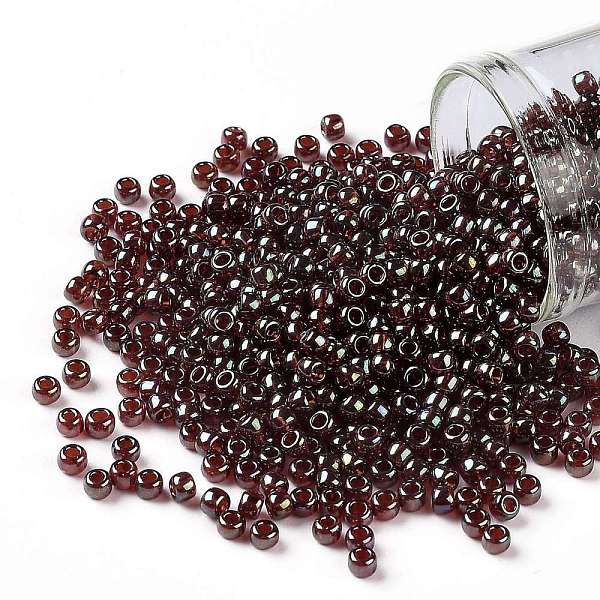 

PandaHall TOHO Round Seed Beads, Japanese Seed Beads, (330) Gold Luster Rust, 8/0, 3mm, Hole: 1mm, about 222pcs/bottle, 10g/bottle Glass..., Purple