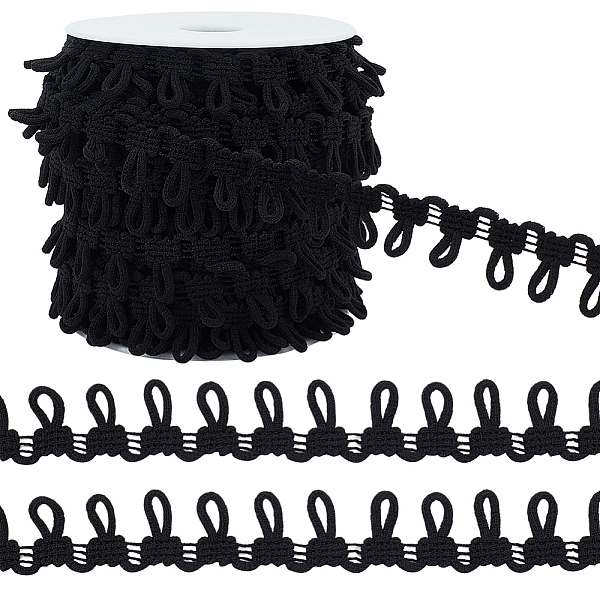 1Bundle Polyester Elastic Button Looping Trim