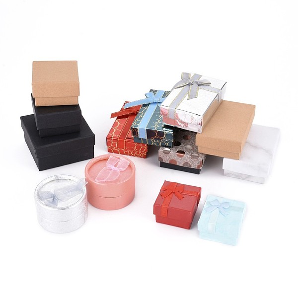 

PandaHall Cardboard Jewelry Boxes, Mixed Shapes, Mixed Color, 4~7.2x4~8.2x2.7~3.7cm Paper Mixed Shapes Multicolor