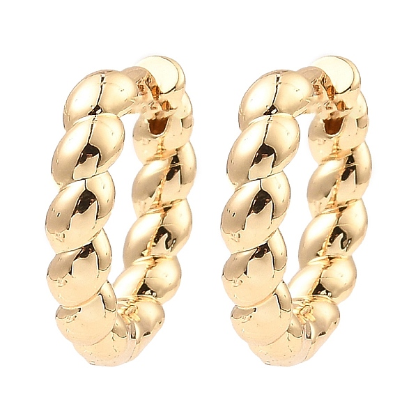 

PandaHall Brass Hoop Earrings, Twist Ring, Light Gold, 13.5x15x3mm Brass Ring