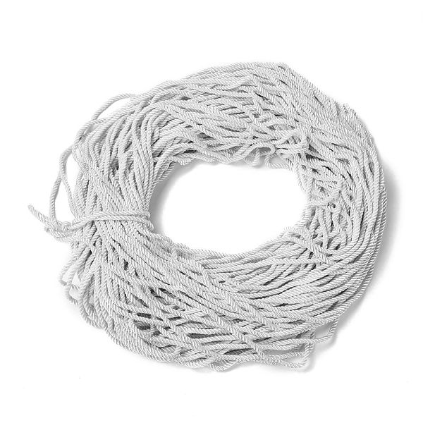 

PandaHall Polyester Cord, Twisted Cord, Ghost White, 5mm, about 97~100m/bundle Polyester