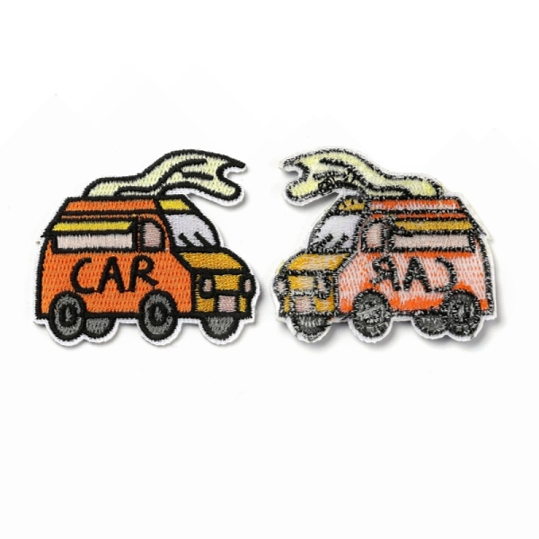 

PandaHall Computerized Embroidery Cloth Iron on/Sew on Patches, Costume Accessories, Appliques, Car, Orange Red, 47.3x50.4x1.9mm Cloth...