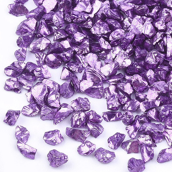 

PandaHall FGB Plated Glass Seed Beads, For Nail Art Decoration Accessories, No Hole/Undrilled, Chips, Dark Orchid, 2.0~5.0mm, about 450g/bag..., Purple