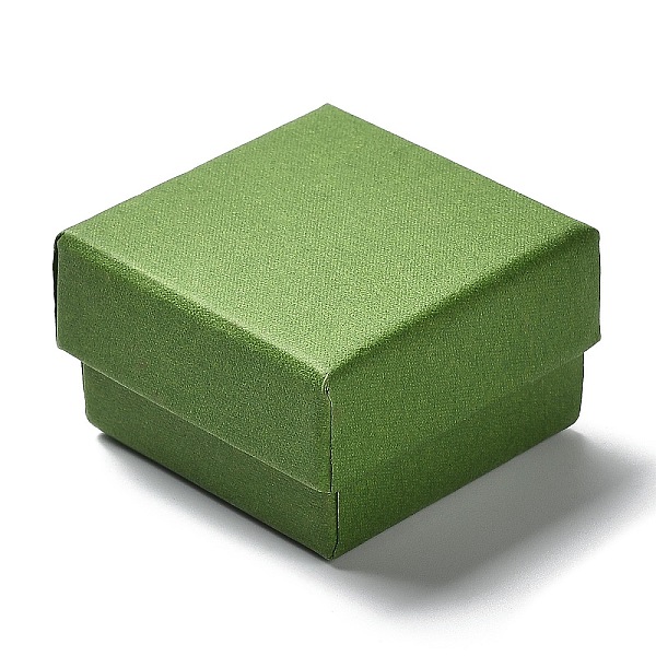 

PandaHall Cardboard Jewelry Set Boxes, with Sponge Inside, Square, Lime Green, 5.1x5x3.1cm Paper Square