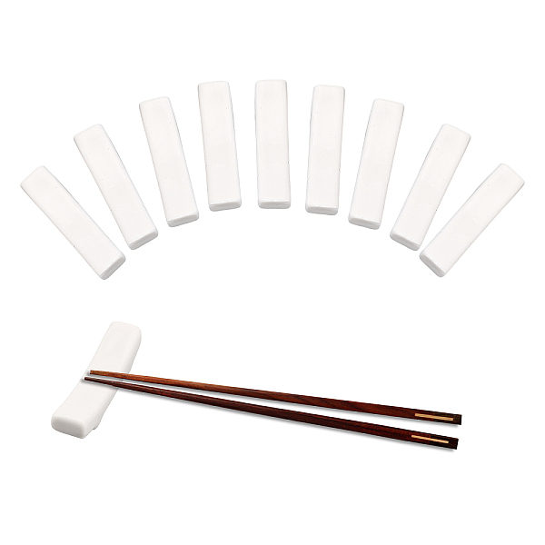 CHGCRAFT 10Pcs Ceramics Chopsticks Rests Spoon Stand Fork Holder For Dinning Decoration