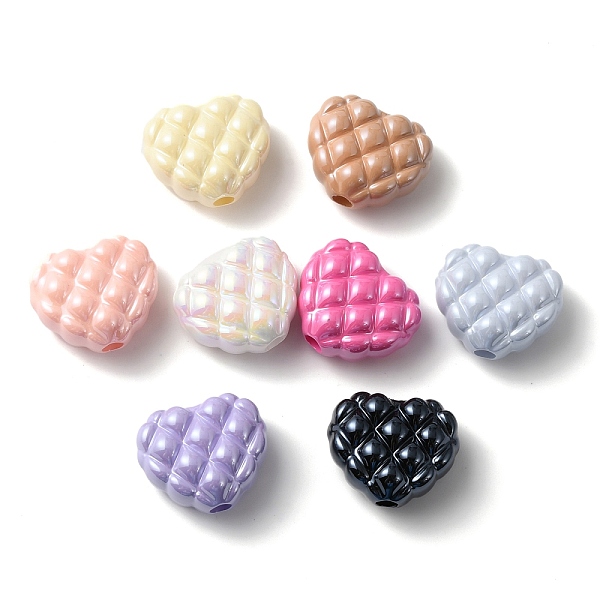 

PandaHall Opaque Acrylic Beads, Heart, Mixed Color, 17.5x20.5x1mm, Hole: 3.2mm Acrylic Heart Multicolor