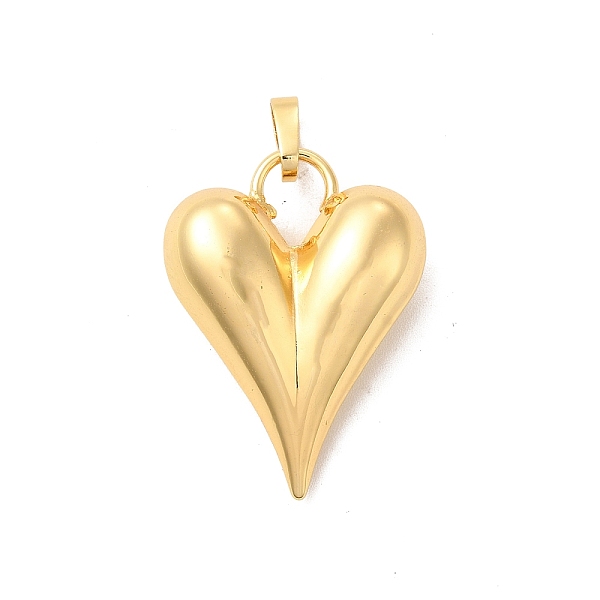 

PandaHall Eco-Friendly Rack Plating Brass Pendants, Long-Lasting Plated, Lead Free & Cadmium Free, Heart Charm, Real 18K Gold Plated...