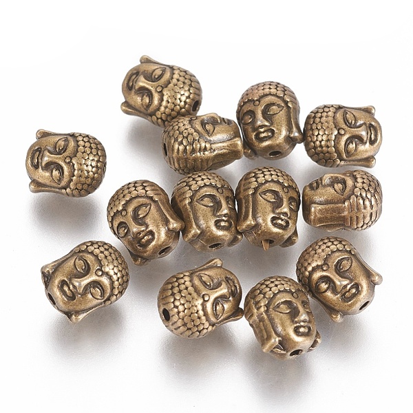 

PandaHall Tibetan Style Alloy Beads, Cadmium Free & Nickel Free & Lead Free, Buddha Head, Antique Bronze, 11x9x8mm, Hole: 1.5mm Alloy Human