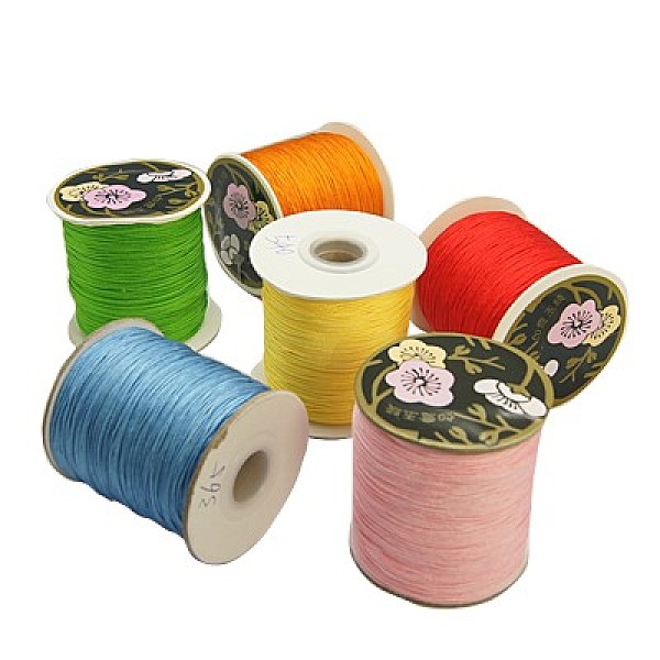 

PandaHall Nylon Thread, Nylon Jewelry Cord for Custom Woven Jewelry Making, Mixed Color, 0.8mm, about 131.23 yards(120m)/roll Nylon..., Multicolor