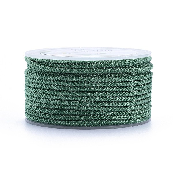 

PandaHall Polyester Braided Cord, Dark Cyan, 2mm, about 16.4 yards(15m)/roll Polyester