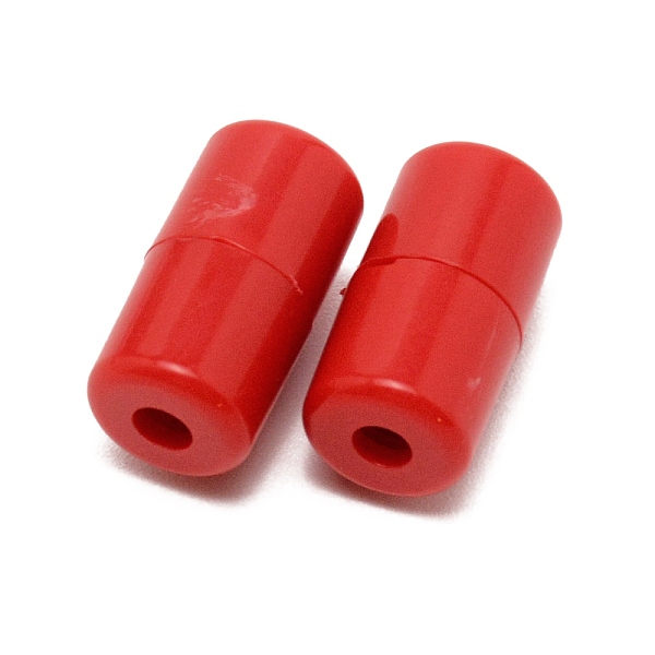 

PandaHall Plastic Screw Clasps, for Shoelace Buckles, Column, FireBrick, 18x9.5mm, Hole: 3mm Plastic Red