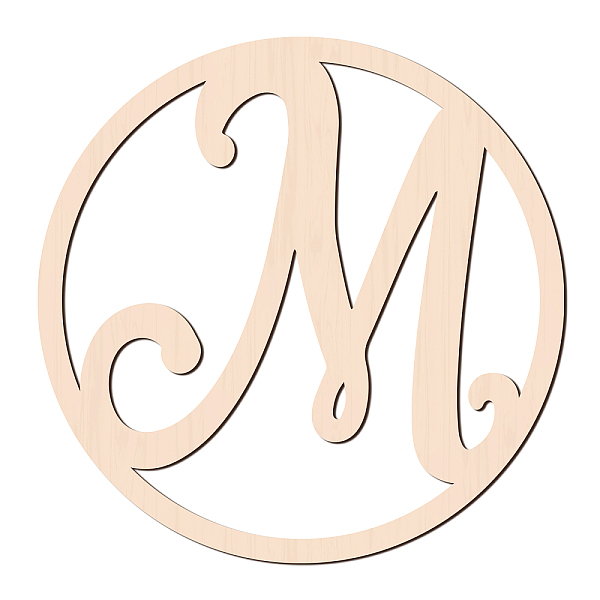 

PandaHall Laser Cut Wooden Wall Sculpture, Torus Wall Art, Home Decor Artwork, Flat Round with Letter, BurlyWood, Letter.M, 310x6mm Wood..., Orange
