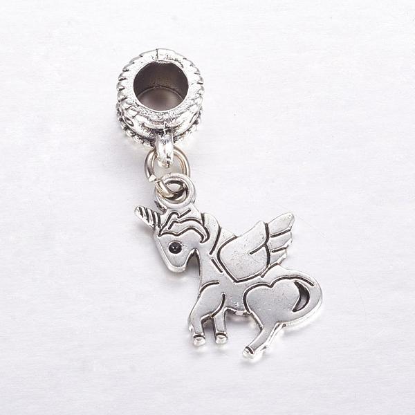 

PandaHall Tibetan Style Alloy European Dangle Charms, Large Hole Pendants, Pegasus, Antique Silver, 30mm, Hole: 4.5mm, Pendant...