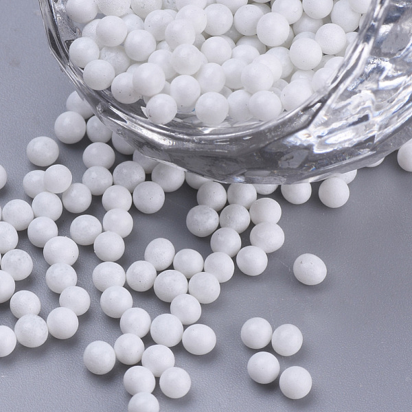 

PandaHall Glass Seed Beads, Baking Varnish, Opaque Colours, For Nail Art Decoration, No Hole/Undrilled, Round, White, 2~2.5mm, about...