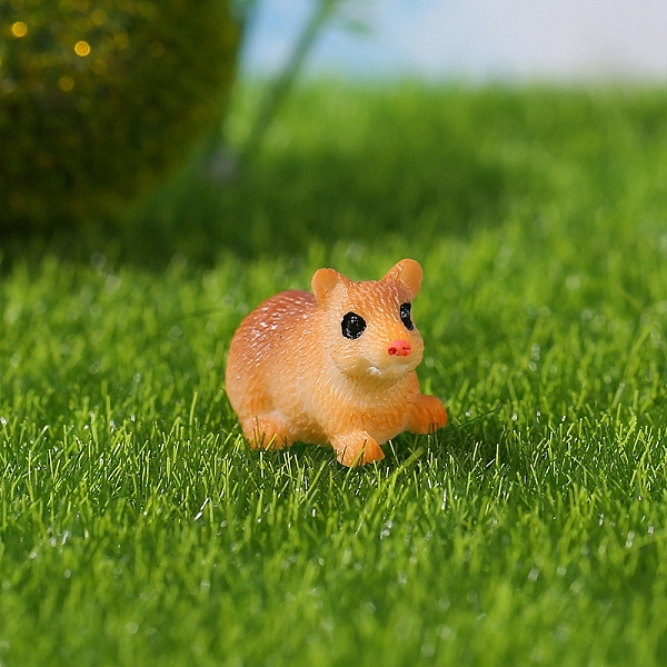

PandaHall Resin Ornaments, Micro Landscape Home Accessories, Pretending Prop Decorations, Mouse, 25x17mm Resin Mouse Orange