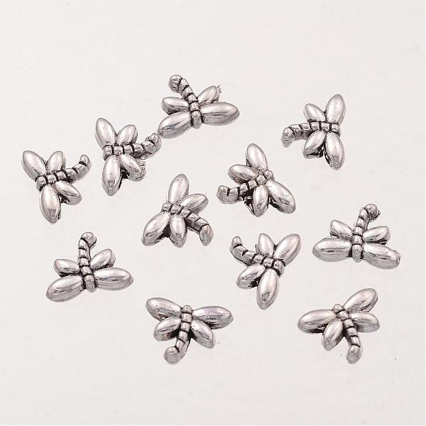 

PandaHall Dragonfly Tibetan Style Alloy Beads, Lead Free & Nickel Free & Cadmium Free, Antique Silver, about 8mm wide, 6mm thick, Hole...