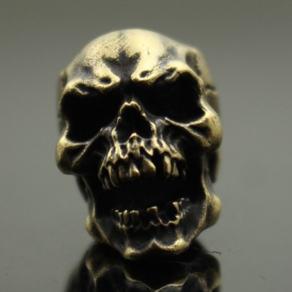 

PandaHall Brass Beads, Skull, Raw(Unplated), 20x18x13mm Brass Skull