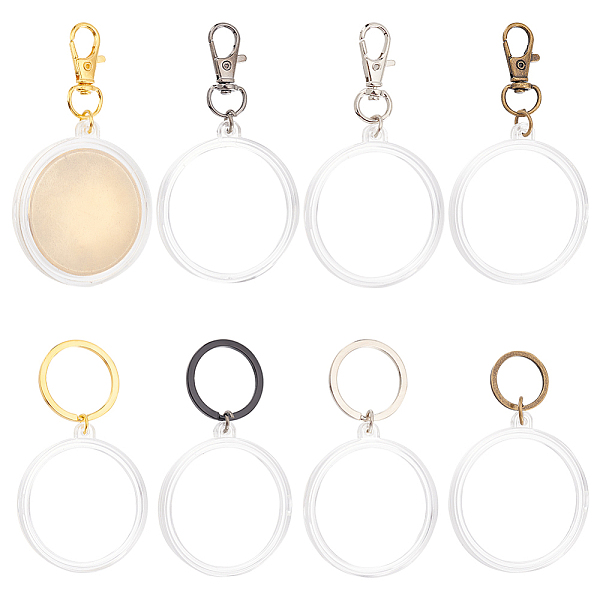 

PandaHall 2 Sets 2 Style Commemorative Coin Acrylic Pendant Keychain Sets, with Alloy Findings, for Coin Collection, Mixed Color, 7.4~8.4cm...