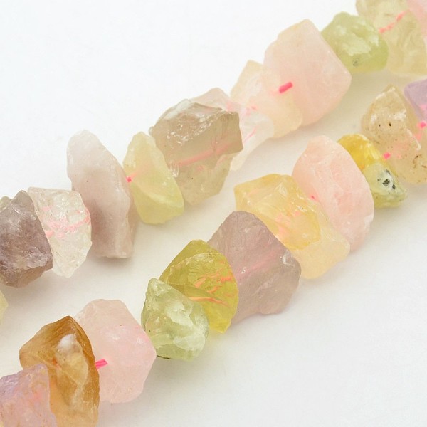 

PandaHall Natural Quartz Nuggets Bead Strands, 12~16x6~15mm, Hole: 1mm, about 15.7 inch Other Quartz Nuggets