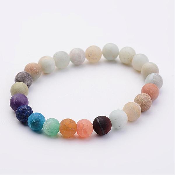 

PandaHall Natural Amazonite & Gemstone Beads Stretch Bracelets, 2 inch(50mm) Amazonite