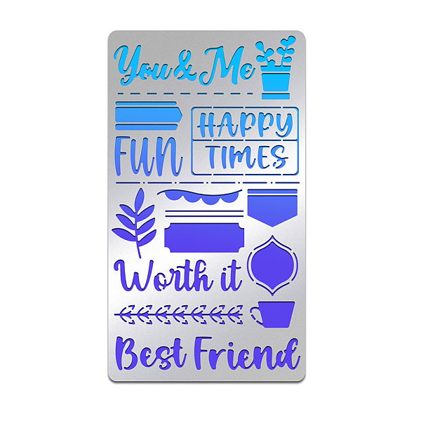 

PandaHall Friendship Theme Stainless Steel Cutting Dies Stencils, for DIY Scrapbooking/Photo Album, Decorative Embossing DIY Paper Card...