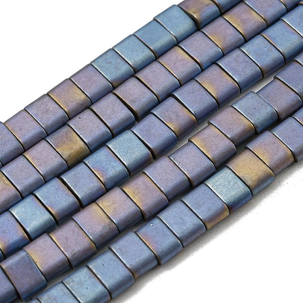 

PandaHall Electroplated Non-magnetic Synthetic Hematite Beads Strands, Rectangle, Matte Style, 2-Hole, Cornflower Blue, 6x4x3mm, Hole: 1.2mm...