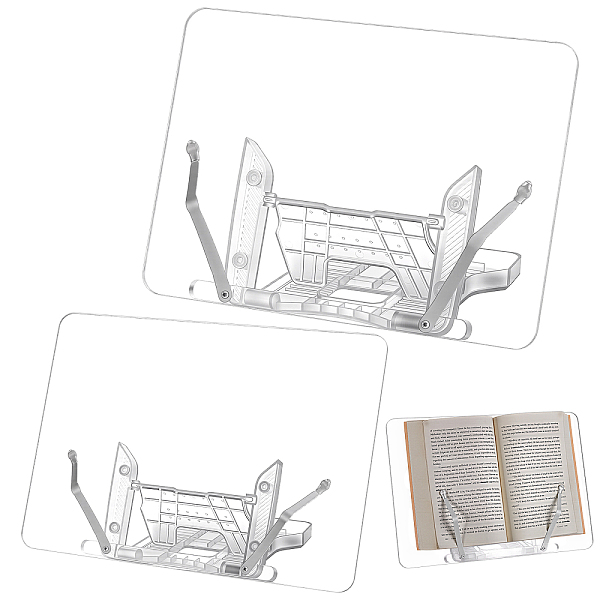 2Pcs 2 Styles Acrylic Desktop Book Stands
