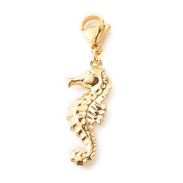 

PandaHall 304 Stainless Steel Pendant Decorations, with Pendants & Lobster Claw Clasps, Marine Theme, Mix-shaped, Golden, 25~38mm Stainless...