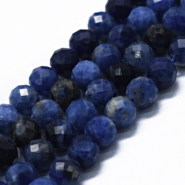 

PandaHall Natural Sodalite Beads Strands, Faceted(64 Facets), Round, 6mm, Hole: 0.8mm, about 62~67pcs/strand, 15.16~15.55 inch(38.5~39.5cm)...