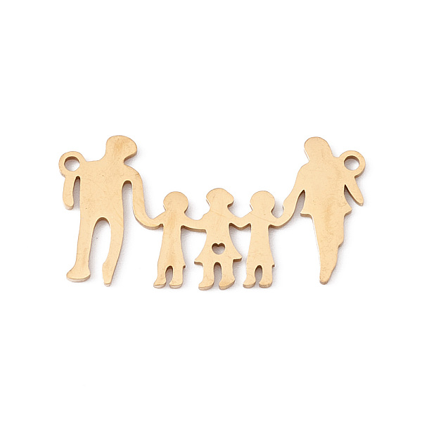 

PandaHall 304 Stainless Steel The Family Connector Charms, Men & Women & Kid, Golden, 15x28.5x1mm, Hole: 1.4mm 304 Stainless Steel Human