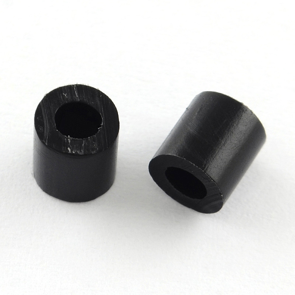 

PandaHall PE DIY Melty Beads Fuse Beads Refills, Tube, Black, 3~3.3x2.5~2.6mm Plastic Tube Black