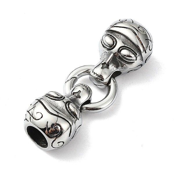 

PandaHall Tibetan Style 304 Stainless Steel Spring Gate Rings, Manual Polishing, Antique Silver, 54mm 304 Stainless Steel