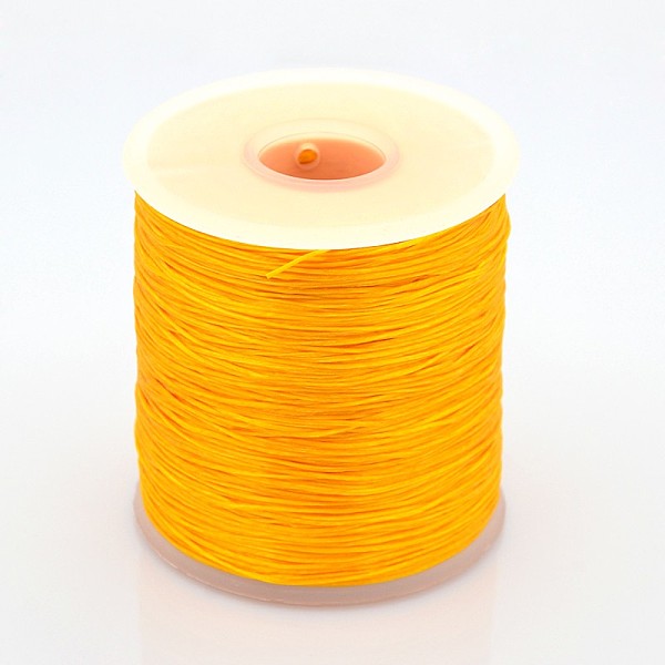 

PandaHall Flat Elastic Crystal String, Elastic Beading Thread, for Stretch Bracelet Making, Orange, 0.5mm, about 546.8 yards(500m)/roll...