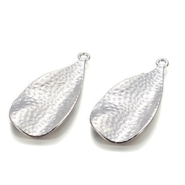 

PandaHall Alloy Pendants, Long-Lasting Plated, teardrop, Platinum, 40x18.5x3mm, Hole: 1.8mm Alloy Teardrop