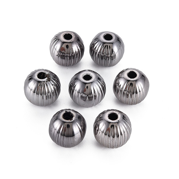 

PandaHall UV Plating Acrylic Beads, Round, Gunmetal Plated, 12x11.5mm, Hole: 2.5mm Acrylic Round Black