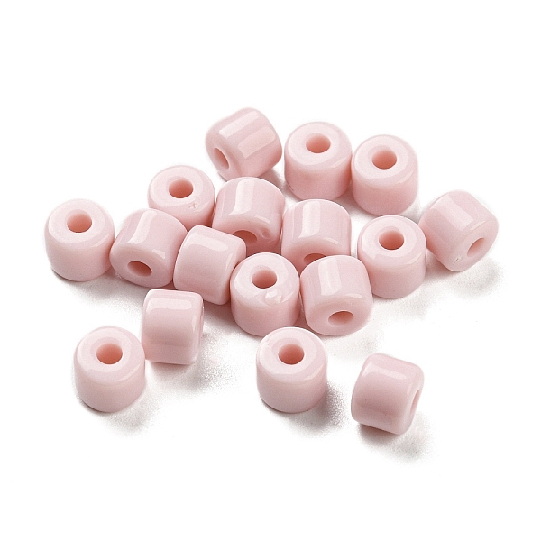

PandaHall Opaque Acrylic Beads, Column, Misty Rose, 6.5x5mm, Hole: 2mm, about 3000pcs/500g Acrylic Column