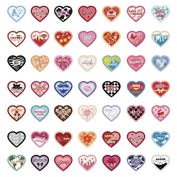 

PandaHall PVC Self-Adhesive Cartoon Love Heart Stickers, Waterproof Heart Decals, for Party Decorative Presents, Kid' Art Craft, Mixed Color..., Multicolor