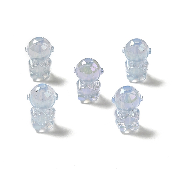 

PandaHall UV Plating Rainbow Iridescent Acrylic Beads, Astronaut, Light Blue, 20x14x13.5mm, Hole: 3.5mm Acrylic Human