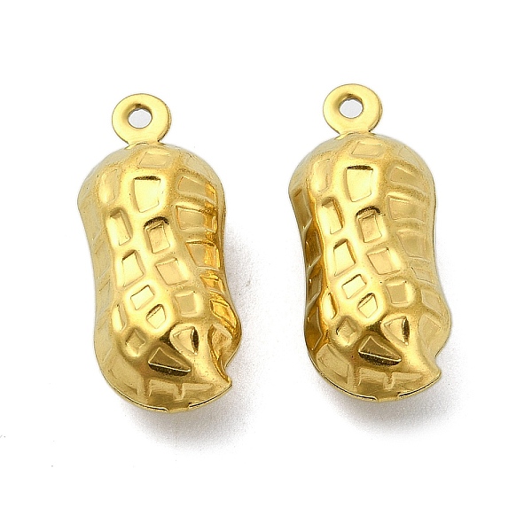 

PandaHall Ion Plating(IP) 304 Stainless Steel Pendants, Peanut Charms, Real 18K Gold Plated, 18.5x7.5x6.5mm, Hole: 1mm 304 Stainless Steel...