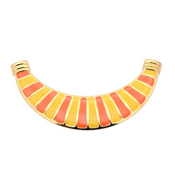 

PandaHall Golden Tone Alloy Enamel Moon Chandelier Components Links, Dark Orange, 125x15~29x3mm, Hole: 5mm Alloy+Enamel Moon Orange