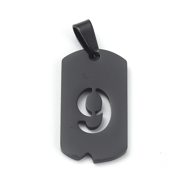 

PandaHall Ion Plating(IP) 304 Stainless Steel Pendants, Manual Polishing, Rectangle with Number, Golden, Num.9, 27.5x14.5x1.5mm, Hole: 3.5mm...