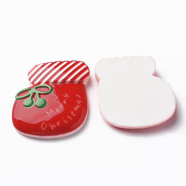 

PandaHall Opaque Resin Cabochons, Christmas Style, Christmas Sock, Red, 27.5x26x5mm Resin Christmas Socking Red