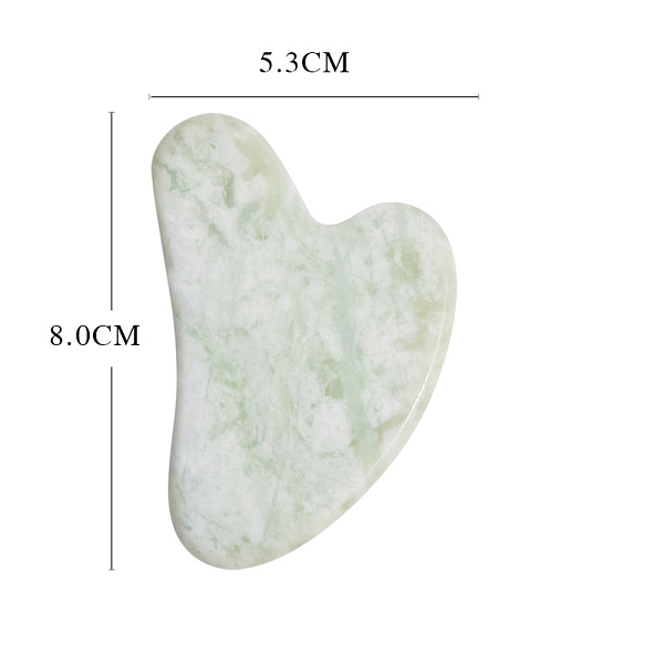 

PandaHall Natural Jade Gua Sha Boards, Heart, Honeydew, 80x53mm Jade Heart Green
