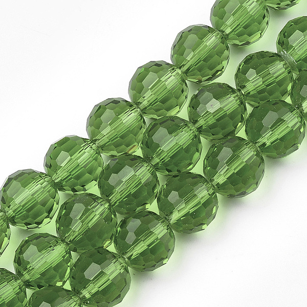 

PandaHall Transparent Glass Bead Strands, Faceted(96 Facets), Round, Spring Green, 6mm, Hole: 1mm, about 72pcs/strand, 15 inch Glass Round...
